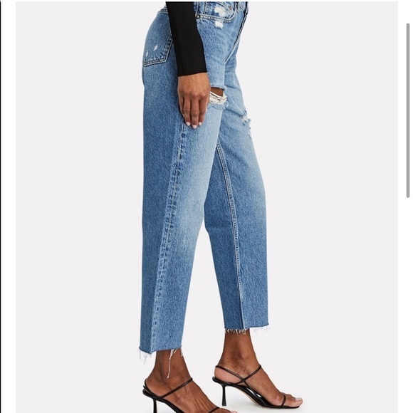 Boyish Tommy High Rise Straight Jeans Ripped Dirty Dancing Blue 29 - Picture 10 of 11